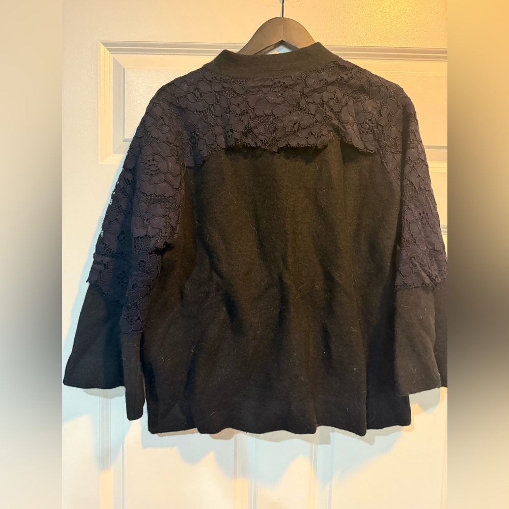 Field Flower Black and Navy Floral Jacket Size Medium - Picture 4 of 6